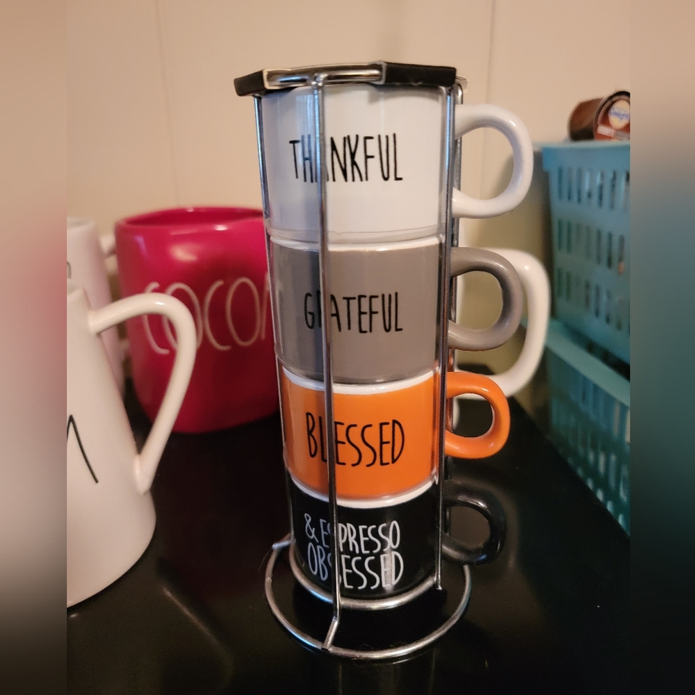 Adorable Fall themed Espresso Mugs New